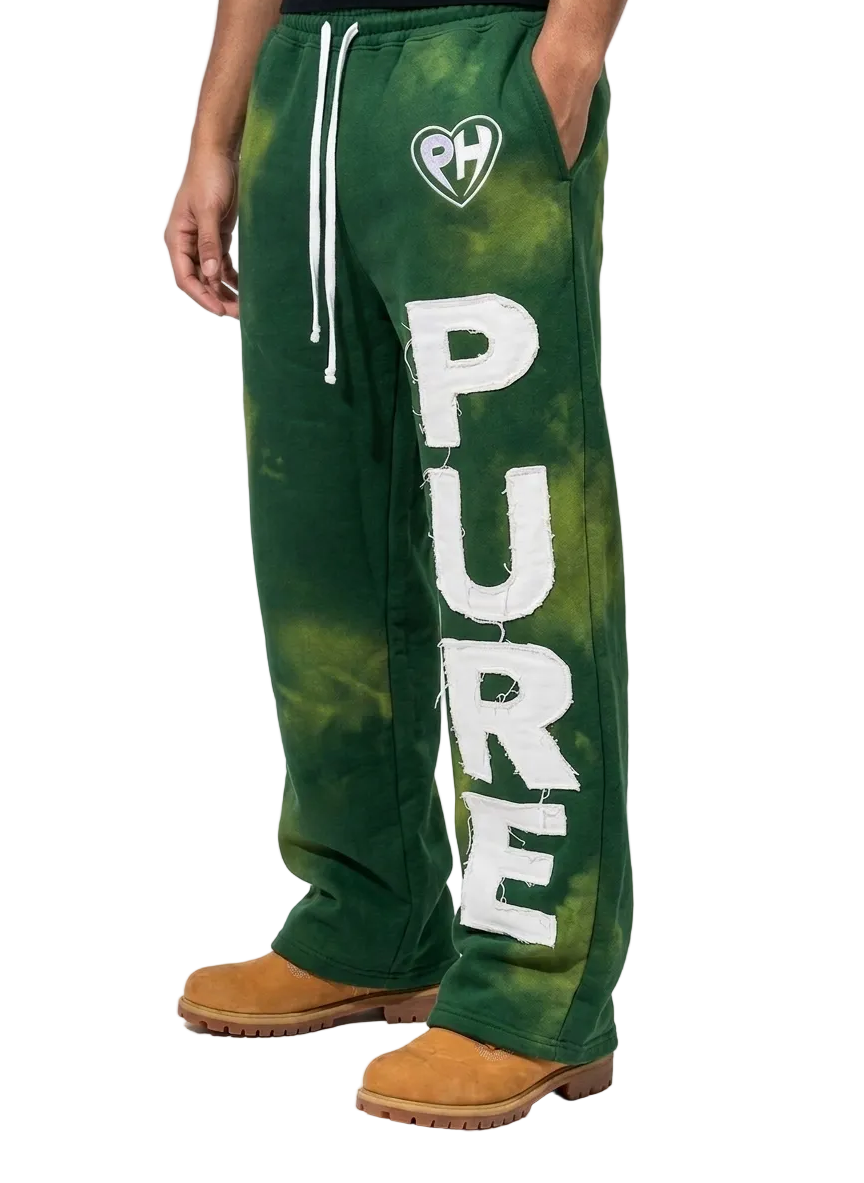 'Distressed' Baggy Sweats Green
